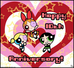 10 Years of Powerpuff Girls by pigeon wing