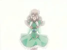 Corrector Yui using her powers (Wind Element Suit)