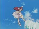 Corrector Haruna using the Loop Tornado attack (Wind Element Suit)