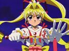 Kaitou Jeanne preparing her ribbon