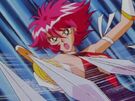 Cutie Honey using her sword