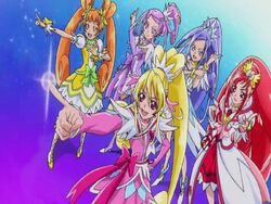 Doki Doki! Pretty Cure the Cures in the opening 2