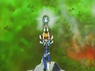 Corrector Yui using the Natural Water attack (Water Element Suit)