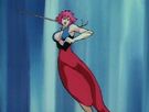 Cutie Honey using her sword