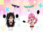 Mahou Shoujo Sweetie Milly and Bloody Selica as guests in Juuden-chan specials