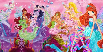 The Winx with their Harmonix form