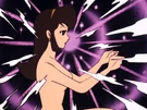 Cutie Honey as a biker transforming