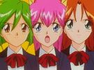 Momoko, Yuri and Hinagiku about to transform