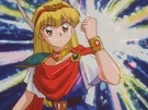 Magical Princess about to summon the Bird Shield