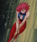 Cutie Honey using her sword