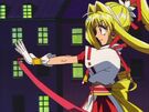 Kaitou Jeanne preparing her ribbon