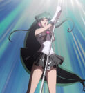 Sailor Pluto using the Time Stop attack