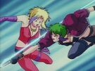 Cutie Honey as a rock star vs Siren