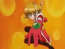 Corrector Yui receiving a Prism (Fire Element Suit)