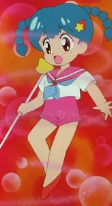 Paula receiving the Magical Perfume