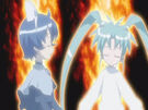 Sasami and Misao using their magic