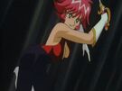 Cutie Honey using her sword