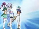 Super Doll Licca, Isamu and Izumi using their combined attack