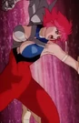 Cutie Honey with her warrior form punch