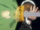 Syaoran using his Wind Card