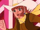 Cutie Honey as a sheriff