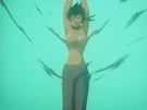 Cutie Honey as a prisoner transforming
