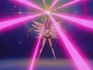 Sailor Moon using her eternal power up attack