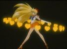 Sailor Venus using the Venus Love and Beauty Shock attack