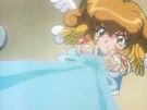 Corrector Yui using the Restore Water attack (Water Element Suit)