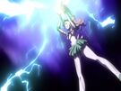 Sailor Jupiter using the Jupiter Thunderbolt attack