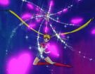Sailor Moon using the Moon Spiral Heart Attack