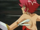 Cutie Honey using her sword