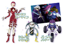 Mannequin Carmine, Silver Clock, Purple Buggy