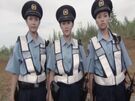 Honey, Miki and Yuki as policewomen