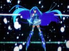 Vivid Blue transformation pose