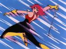 Cutie Honey using her sword