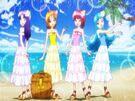 Megumi, Hime, Yuko and Iona Resort transformation pose