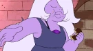 Amethyst, summoning her weapon