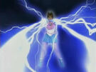 Sailor Jupiter using the Supreme Thunder attack