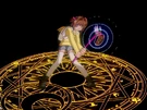 Sakura using a Clow Card