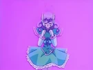 Corrector Yui using her powers (Wind Element Suit)