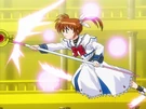 Nanoha using the Divine Shooter