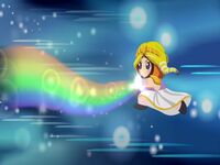 Princess Kenny using her rainbow powers