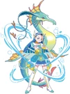Princess Nahiya/Azure with her Seahorse