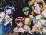 Magic Knight Rayearth Hikaru, Umi, Fuu, Ferio and Mokona