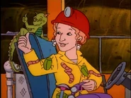 With Liz in her spelunking gear