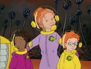 Ms. Frizzle's happy interested look.