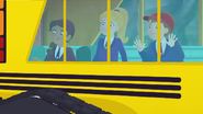 The treads of the Magic School Bulldozer make it slower than the Bus's normal wheels.