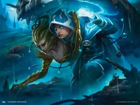 Con la determinazione di chi guarda la morte in faccia, Jace liberò Vraska dalle macerie portandola nella Cieca Eternità.