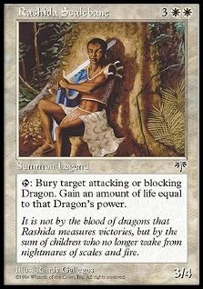 Magic: The Gathering – Rashida Scalebane (Rashida Flagello Dei Draghi) – Carta Rara Dal Set Mirage (MIR) - 2